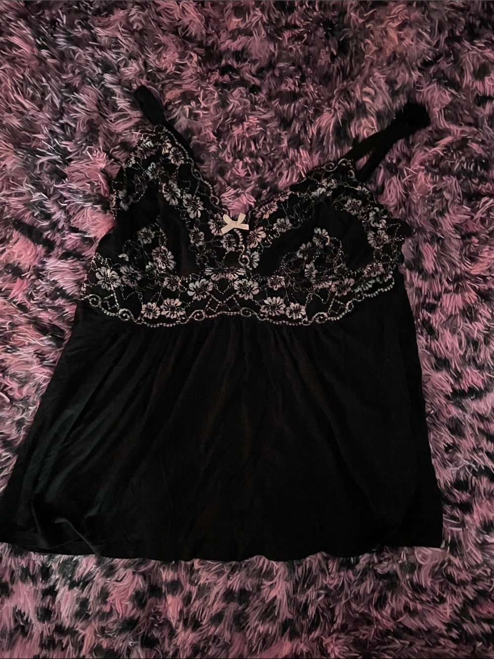 black lace baby doll top